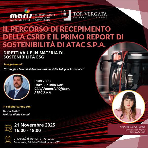 CICLO DI SEMINARI SULLA SOSTENIBILITÀ: DIRETTIVA CSRD E PRIME ESPERIENZE DI REPORTING